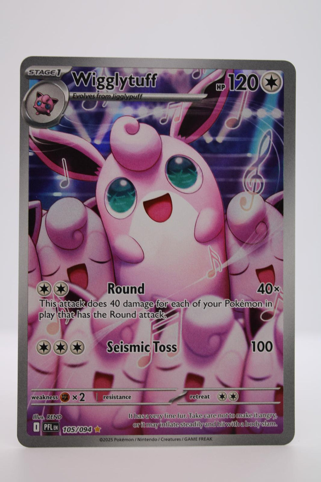 WIGGLYTUFF 105/094 ILLUSTRATION RARE PHANTASMAL FLAMES POKEMON NM