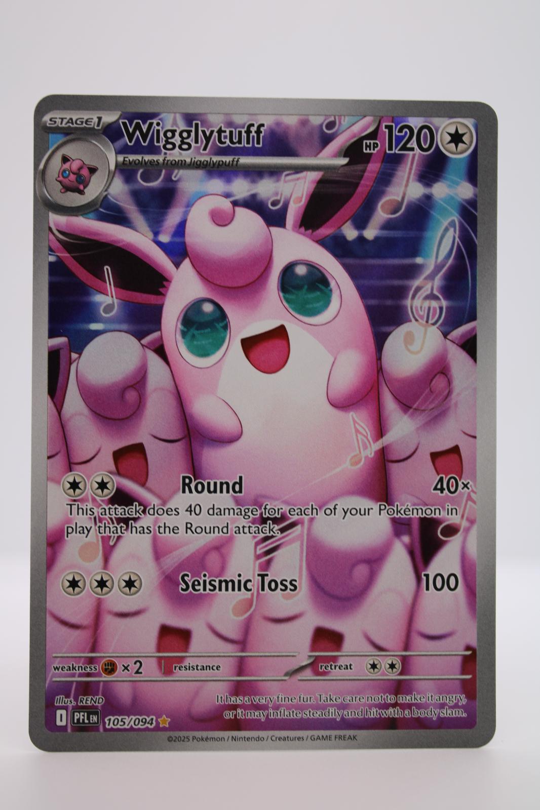 WIGGLYTUFF 105/094 ILLUSTRATION RARE PHANTASMAL FLAMES POKEMON NM