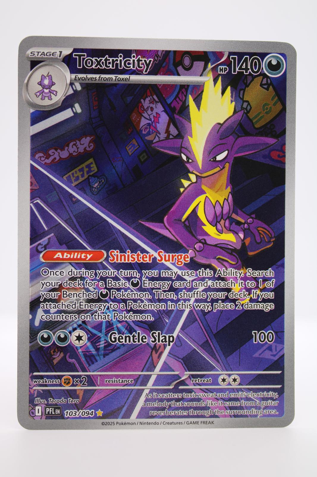 TOXTRICITY 103/094 ILLUSTRATION RARE PHANTASMAL FLAMES POKEMON NM