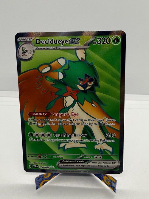 DECIDUEYE EX 100/088 HOLO ULTRA RARE PERFECT ORDER POKEMON NM