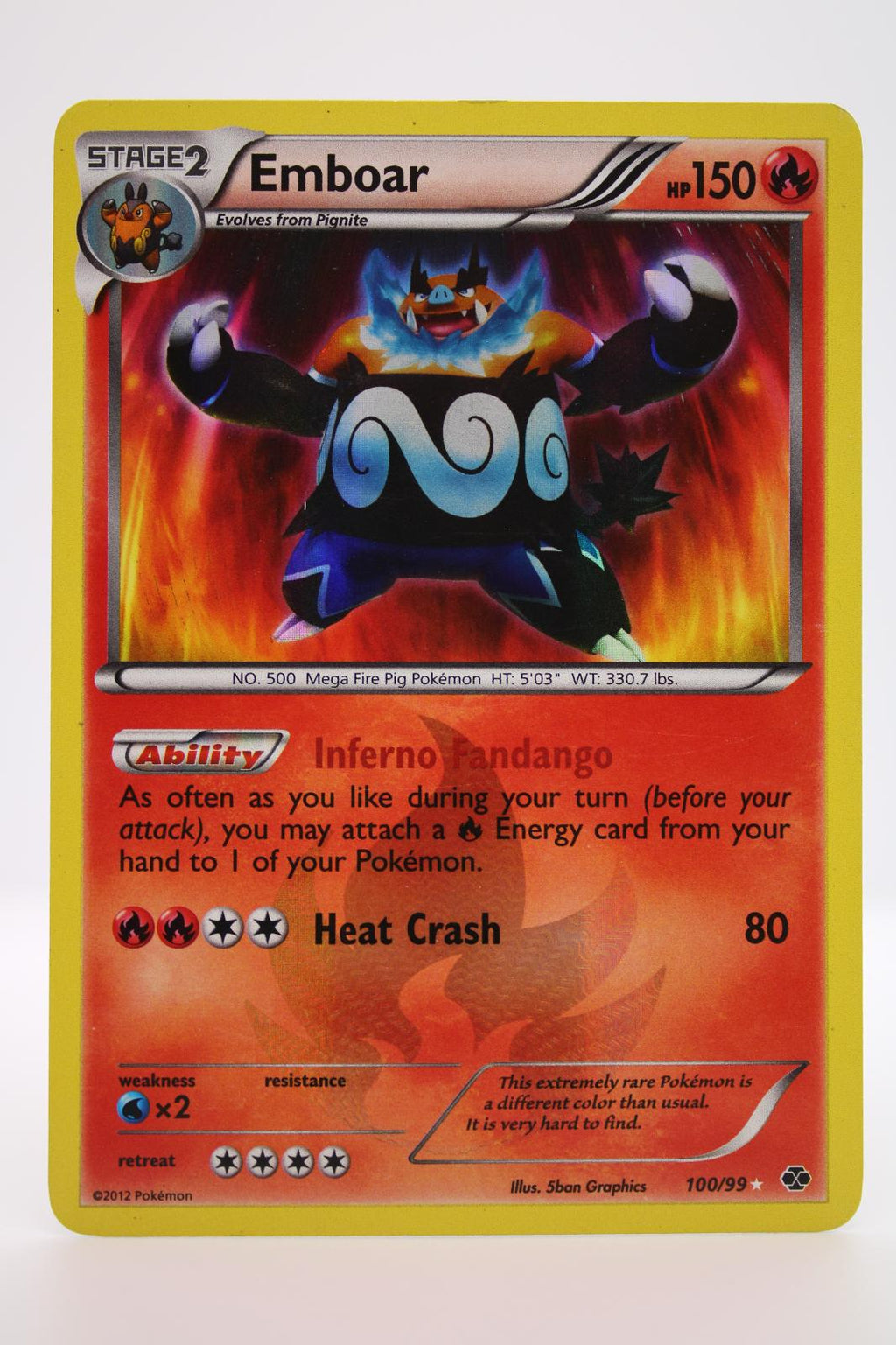 EMBOAR 100/99 SECRET RARE NEXT DESTINIES POKEMON MP