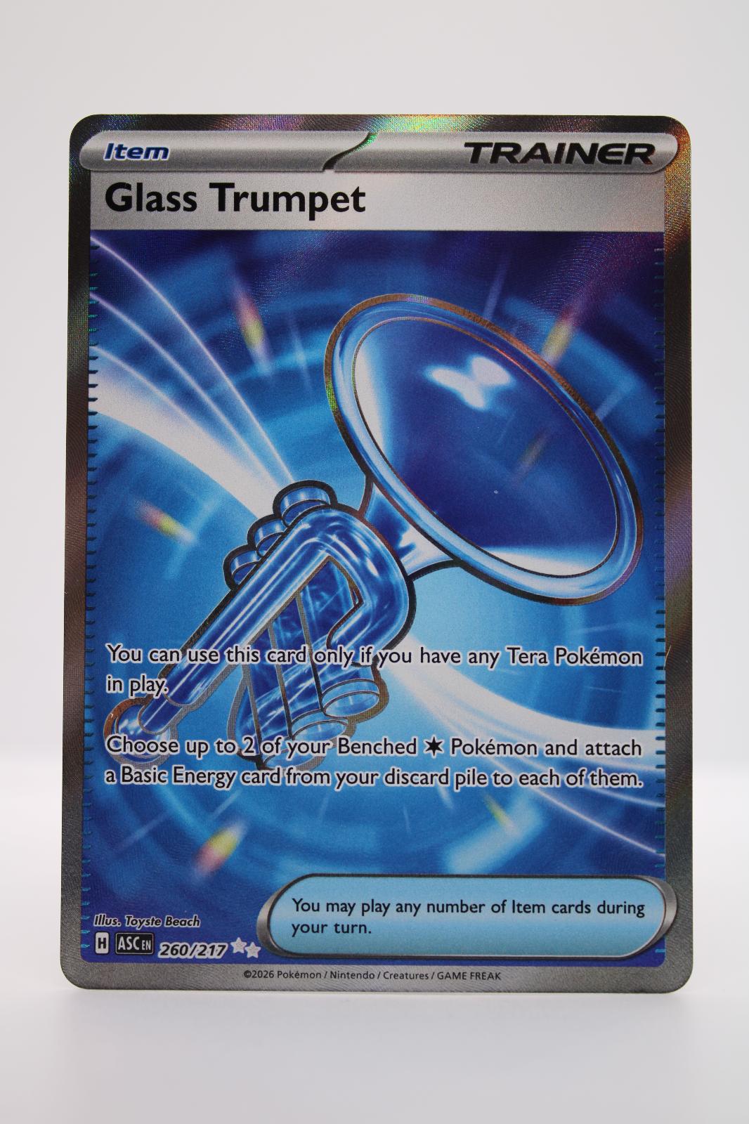 GLASS TRUMPET 260/217 ULTRA RARE ASCENDED HEROES POKEMON NM