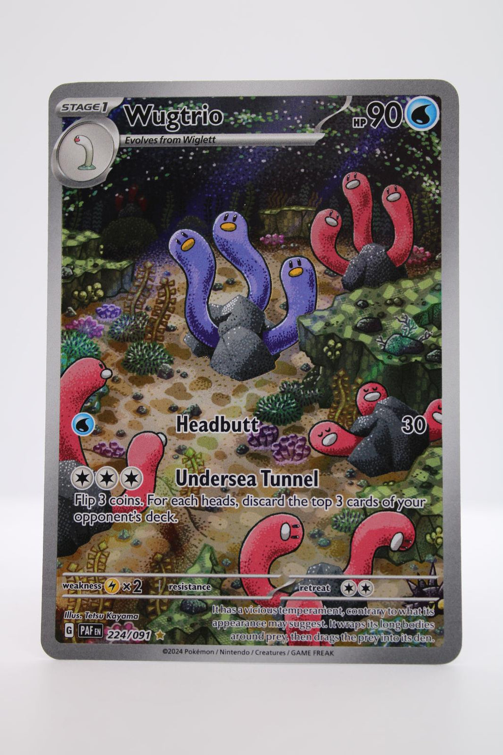 WUGTRIO 224/091 ILLUSTRATION RARE PALDEAN FATES POKEMON NM
