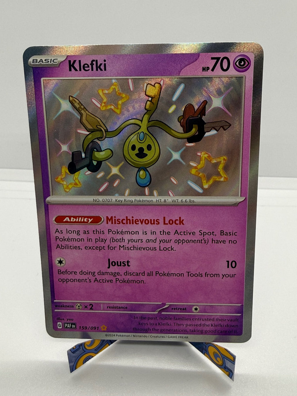 KLEFKI 159/091 SHINY RARE PALDEAN FATES POKEMON NM