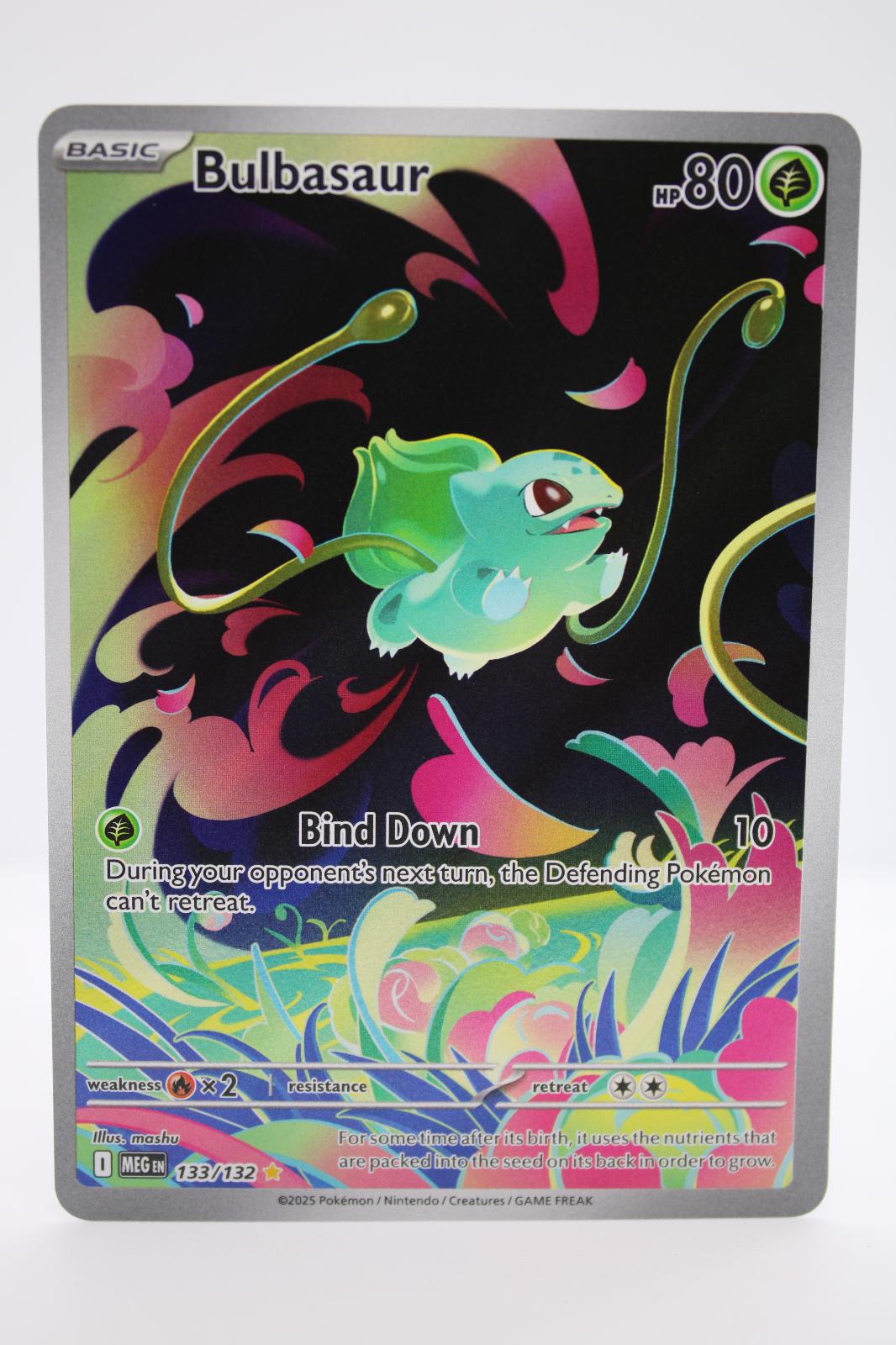 BULBASAUR 133/132 ILLUSTRATION RARE MEGA EVOLUTION POKEMON NM