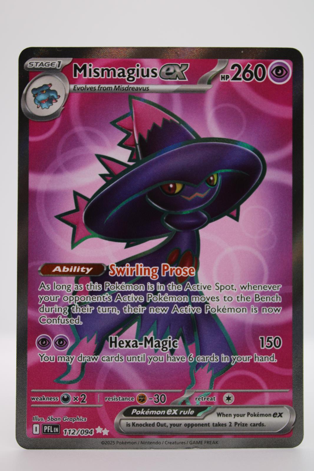 MISMAGIUS EX 112/094 ULTRA RARE PHANTASMAL FLAMES POKEMON NM