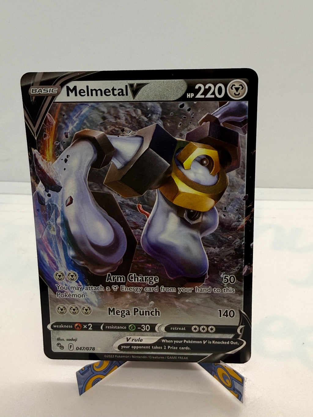 MELMETAL V 047/078 HOLO V RARE POKEMON GO POKEMON NM