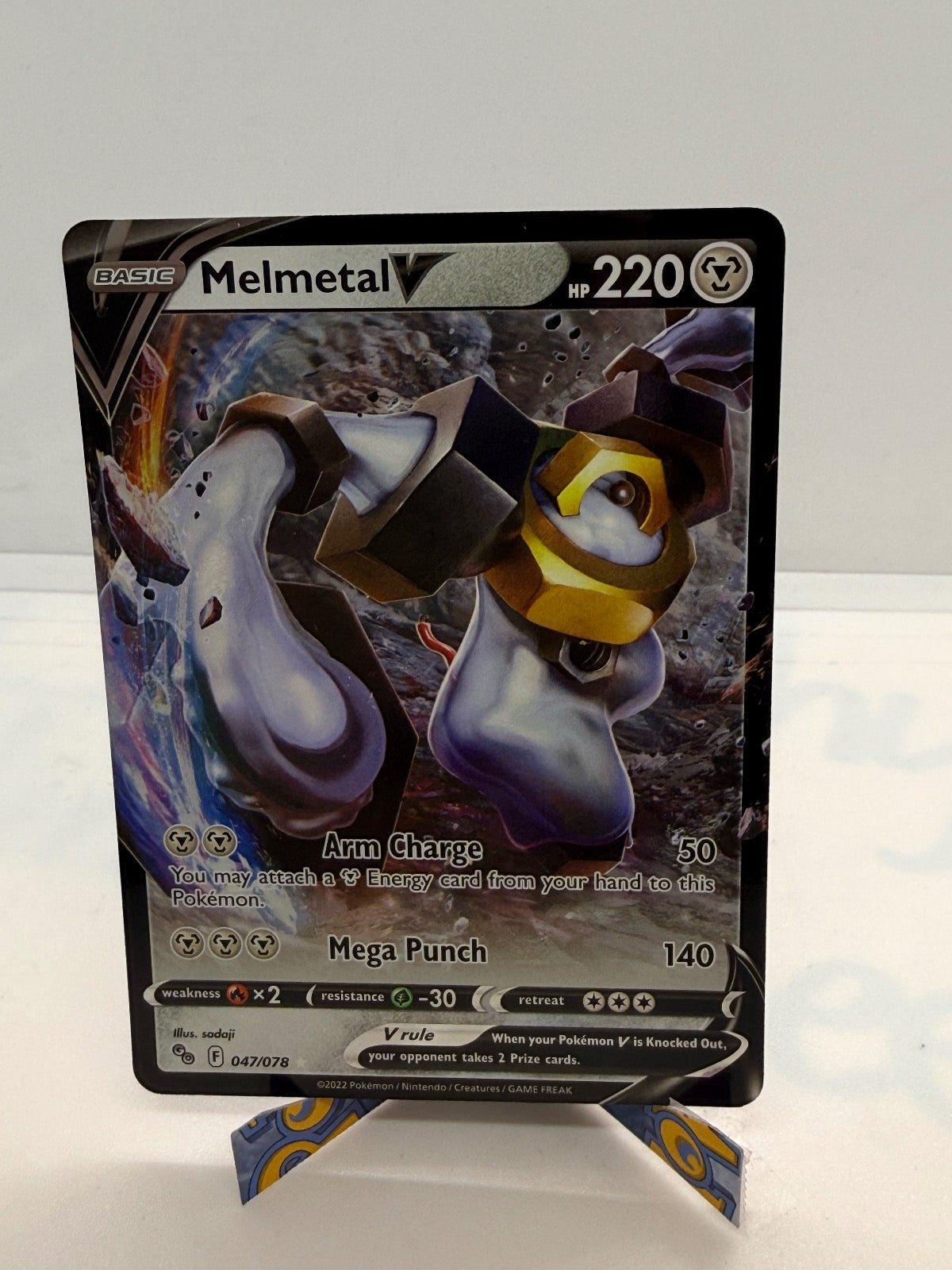 MELMETAL V 047/078 HOLO V RARE POKEMON GO POKEMON NM