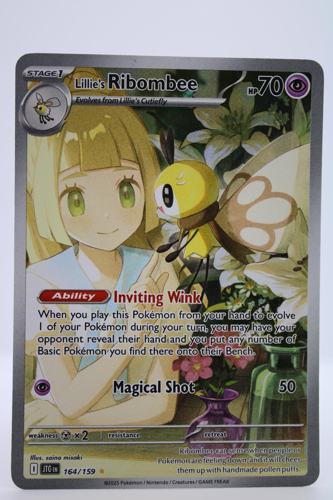 LILLIE'S RIBOMBEE 164/159 ILLUSTRATION RARE JOURNEY TOGETHER POKEMON NM