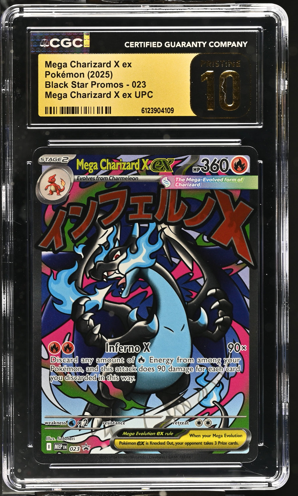 Mega Charizard X EX 023 Upc Black Star Promos Pokemon CGC 10 Pristine