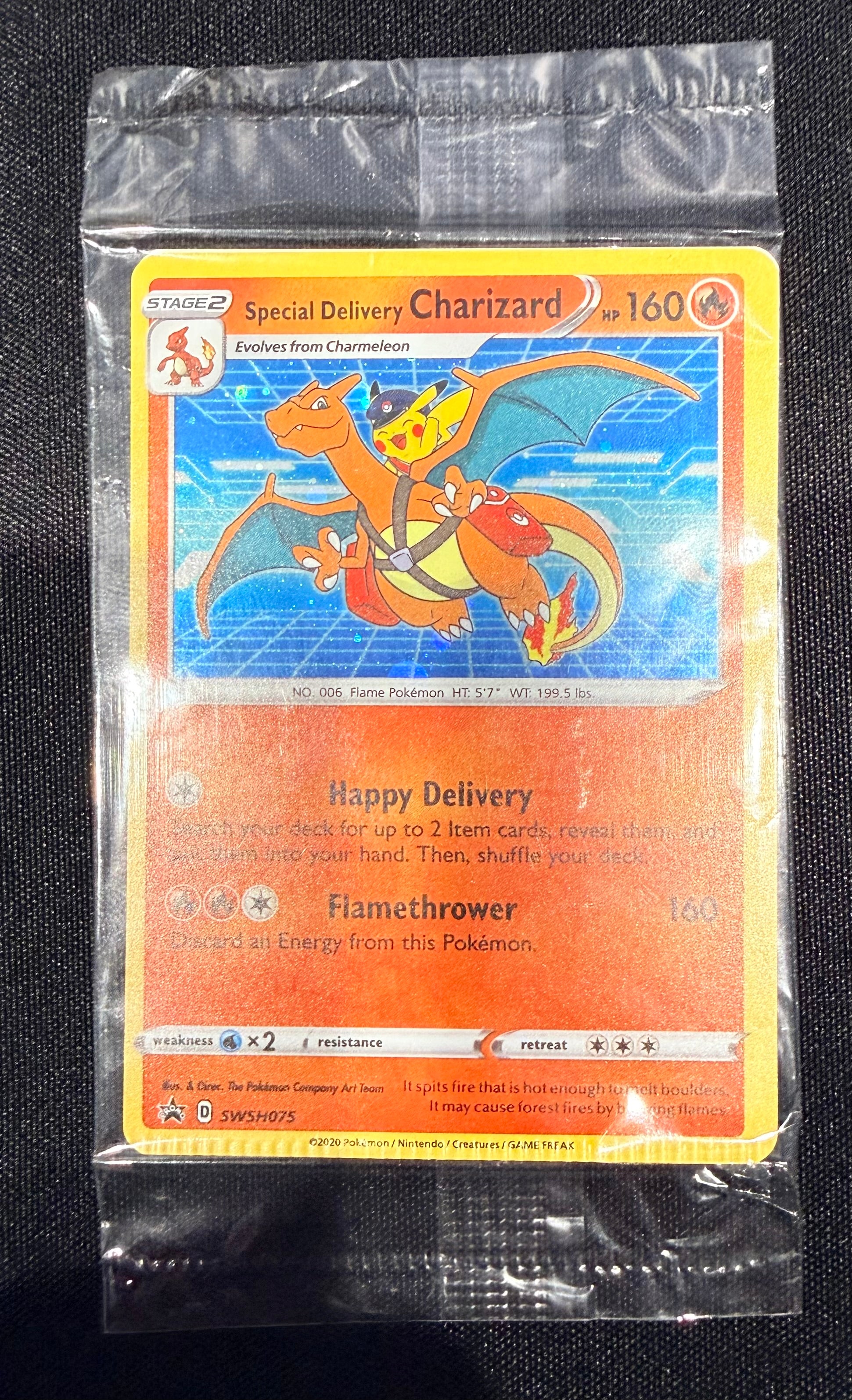 Special Delivery Charizard Sealed Promo Crimp Error