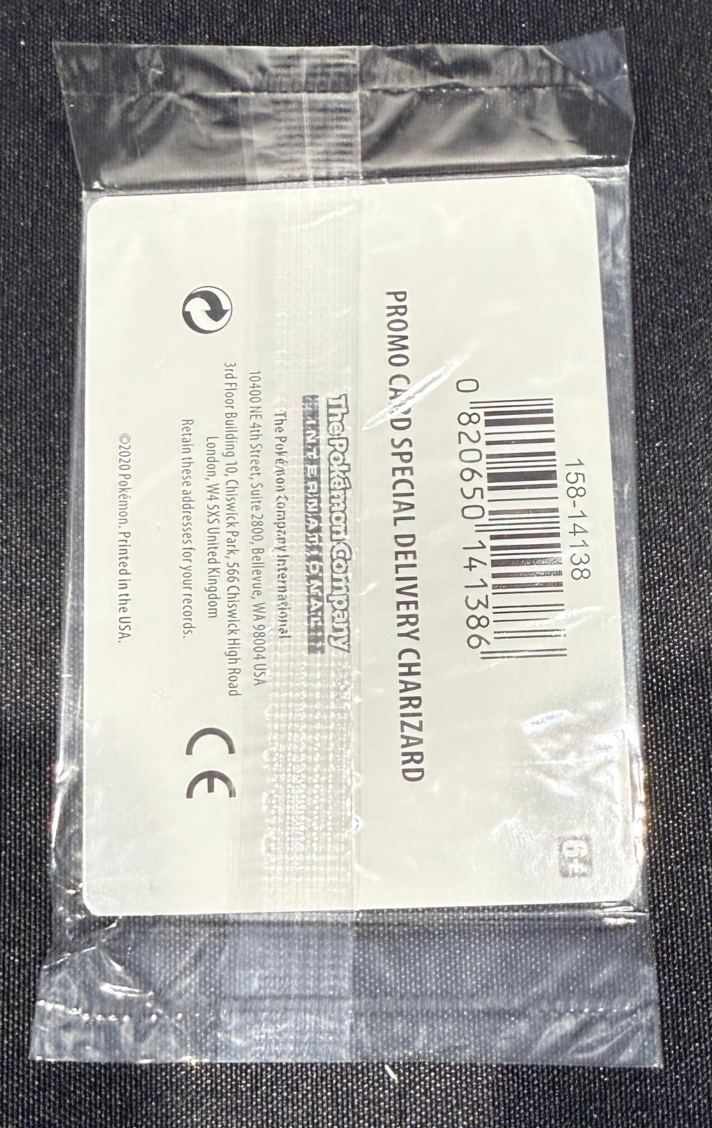 Special Delivery Charizard Sealed Promo Crimp Error