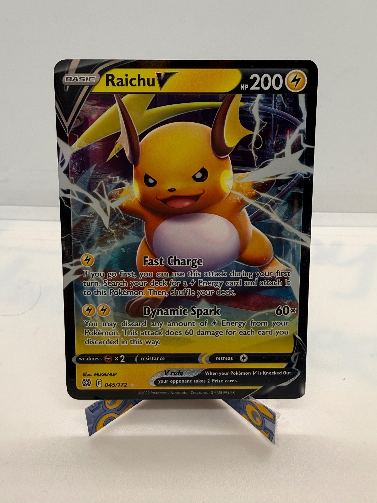 RAICHU V 045/172 HOLO V RARE BRILLIANT STARS POKEMON NM
