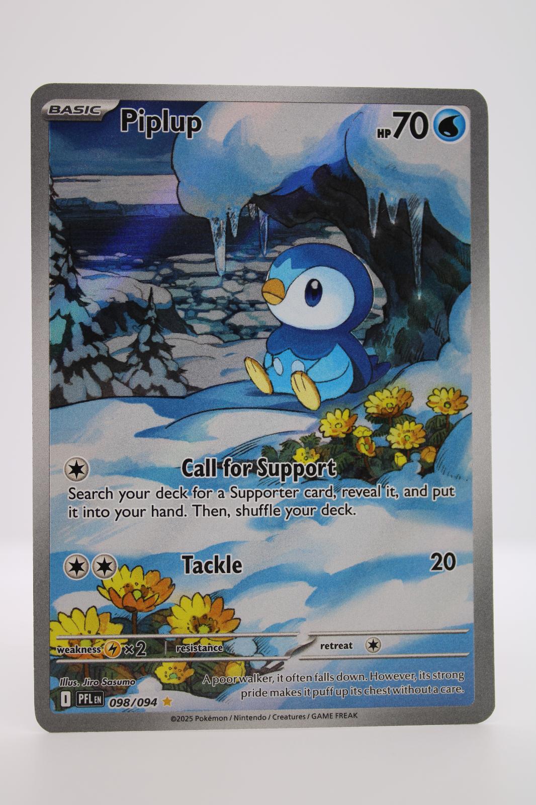 PIPLUP 098/094 ILLUSTRATION RARE PHANTASMAL FLAMES POKEMON NM