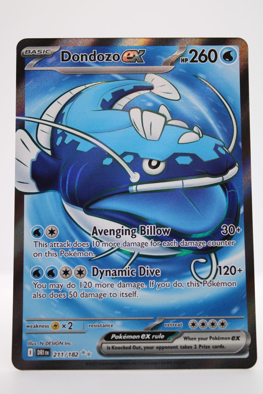 DONDOZO EX 211/182 ULTRA RARE DESTINED RIVALS POKEMON NM