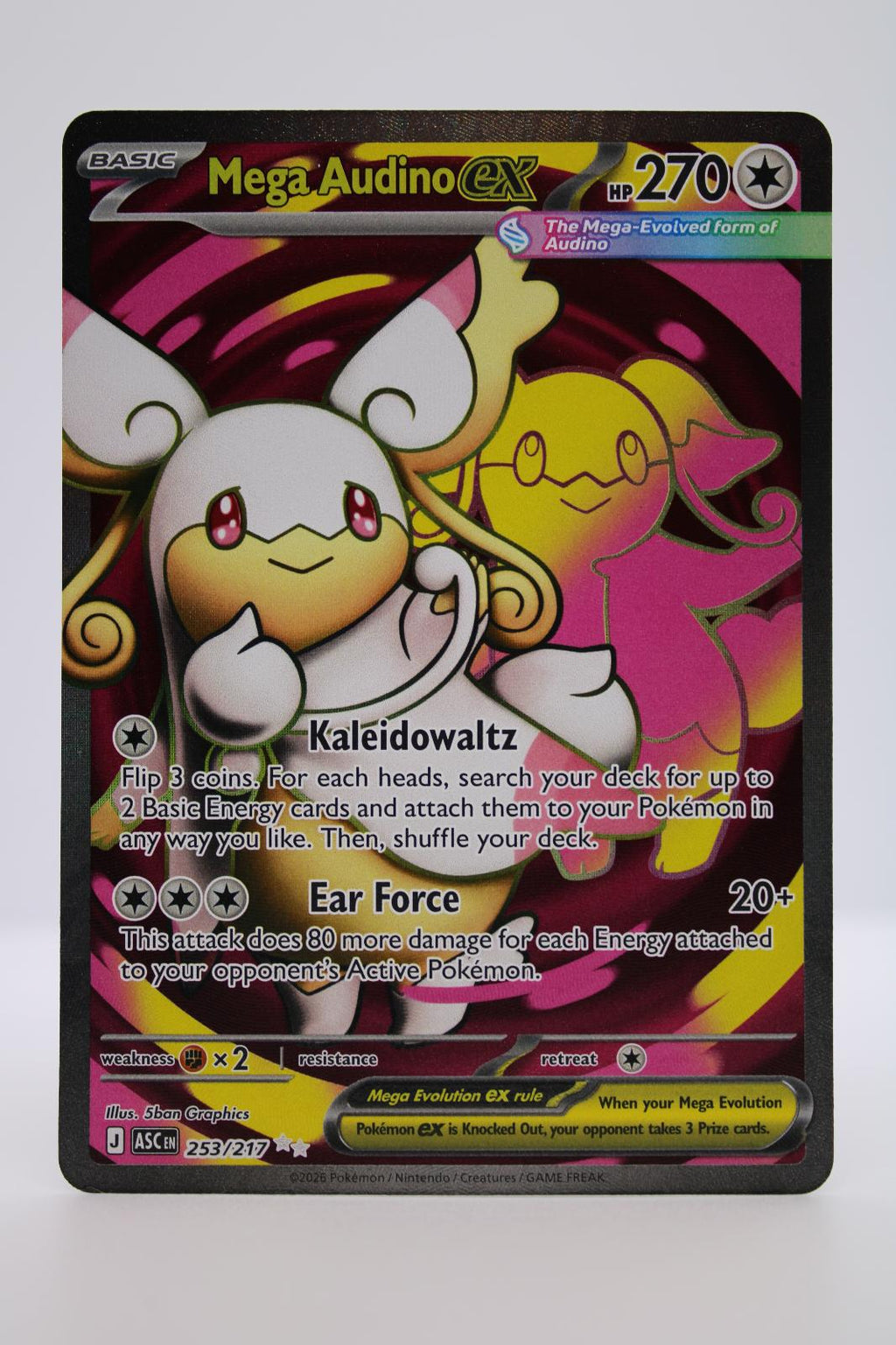MEGA AUDINO EX 253/217 ULTRA RARE ASCENDED HEROES POKEMON NM