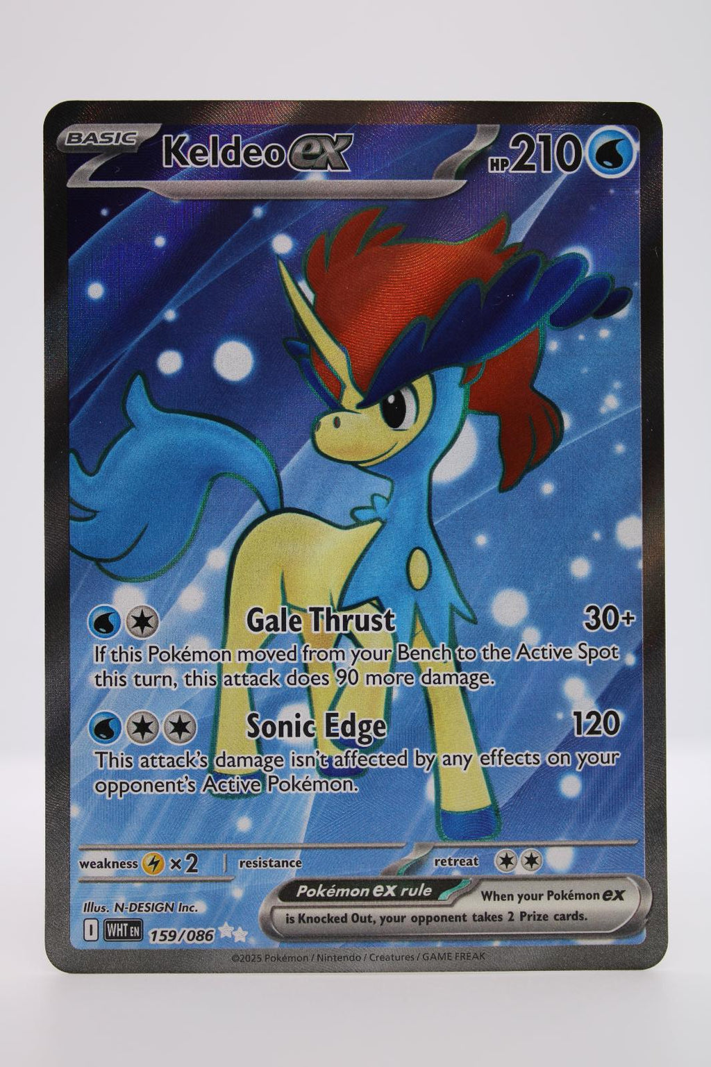 KELDEO EX 159/086 HOLO ULTRA RARE WHITE FLARE POKEMON NM