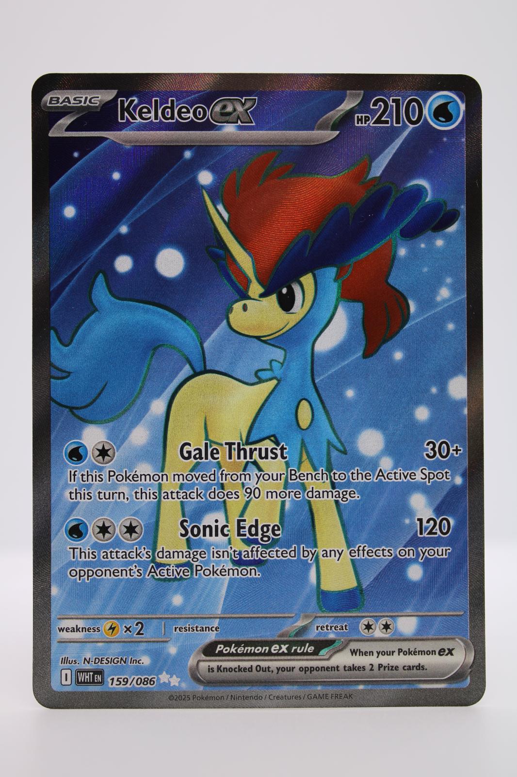 KELDEO EX 159/086 HOLO ULTRA RARE WHITE FLARE POKEMON NM