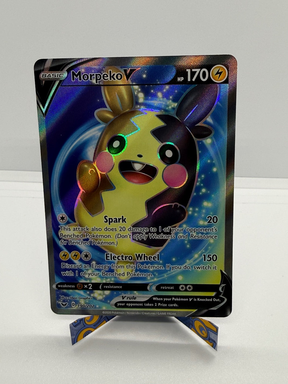 MORPEKO V 190/202 ULTRA RARE SWORD & SHIELD POKEMON NM
