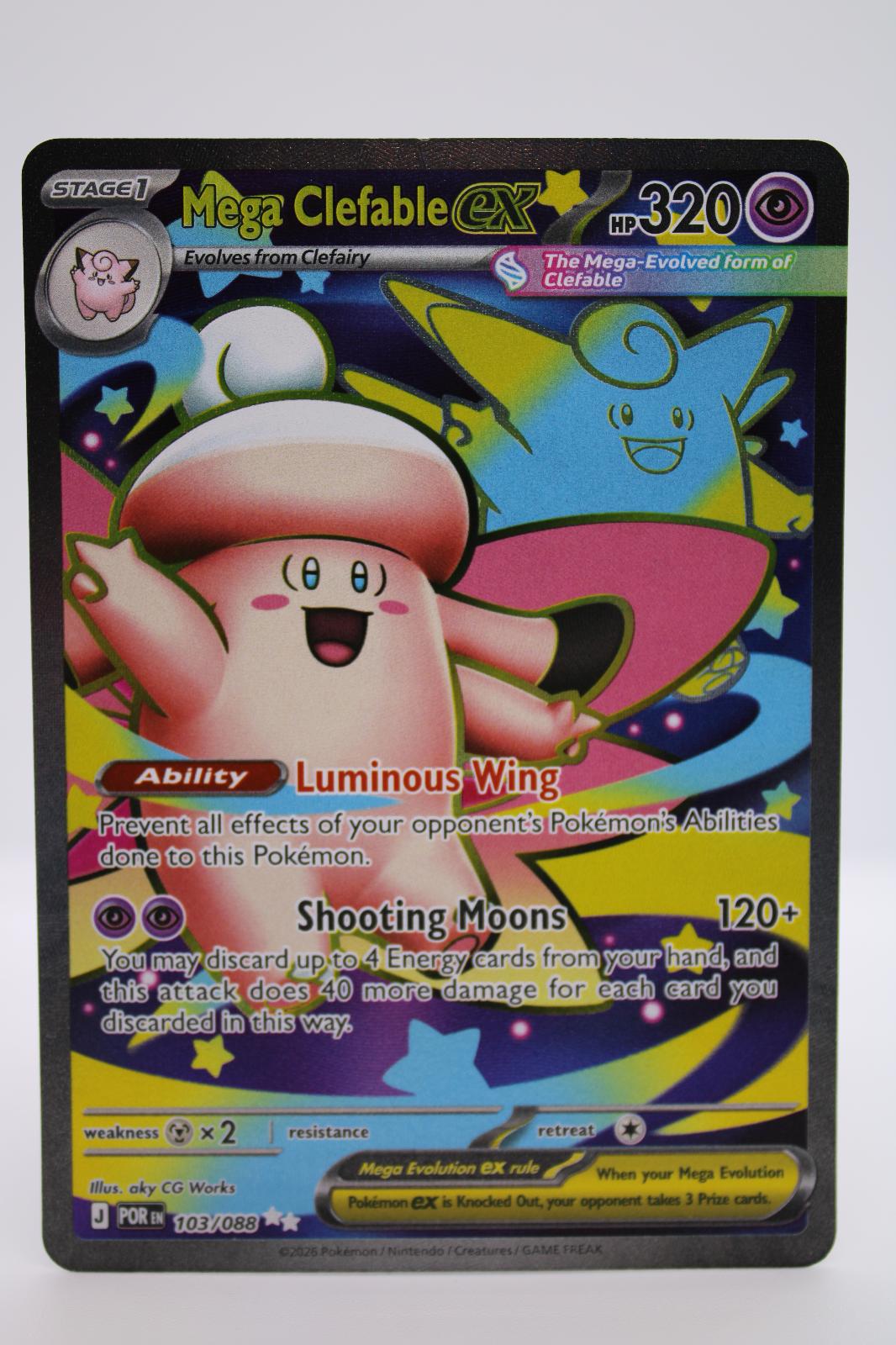 MEGA CLEFABLE EX 103/088 ULTRA RARE PERFECT ORDER POKEMON NM