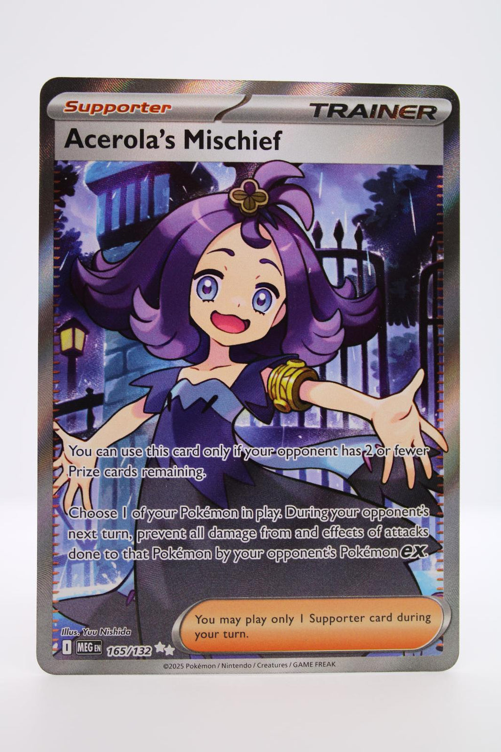 ACEROLA'S MISCHIEF 165/132 ULTRA RARE MEGA EVOLUTION POKEMON NM