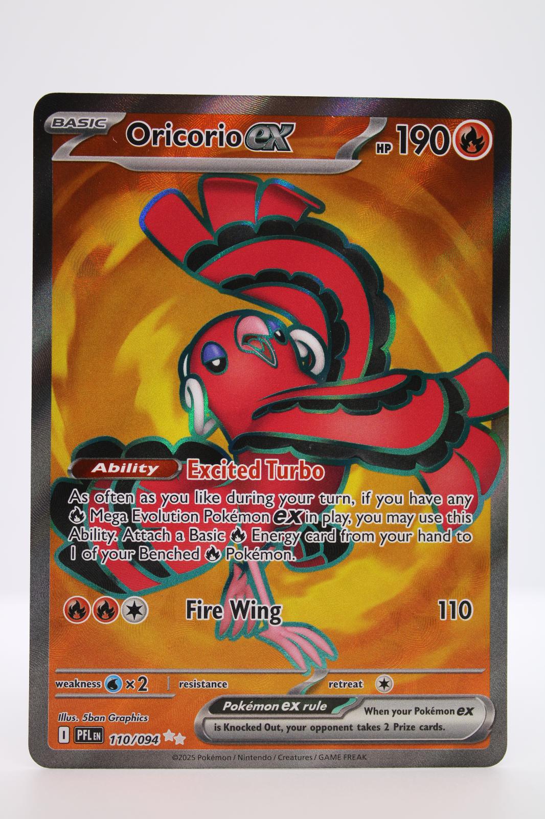 ORICORIO EX 110/094 ULTRA RARE PHANTASMAL FLAMES POKEMON NM