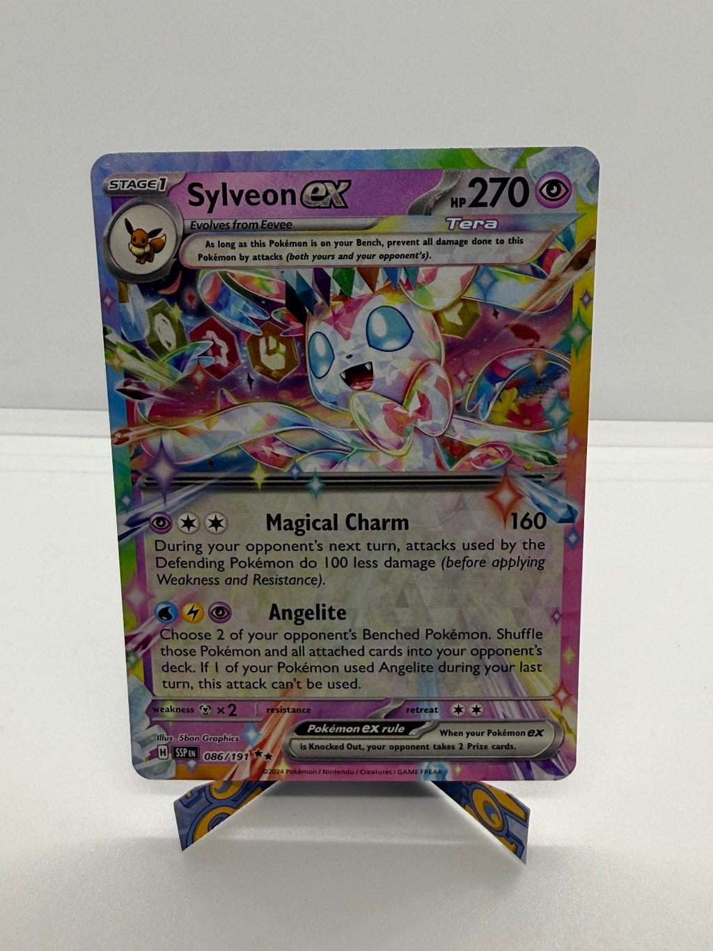 SYLVEON EX 086/191 DOUBLE RARE SURGING SPARKS POKEMON NM