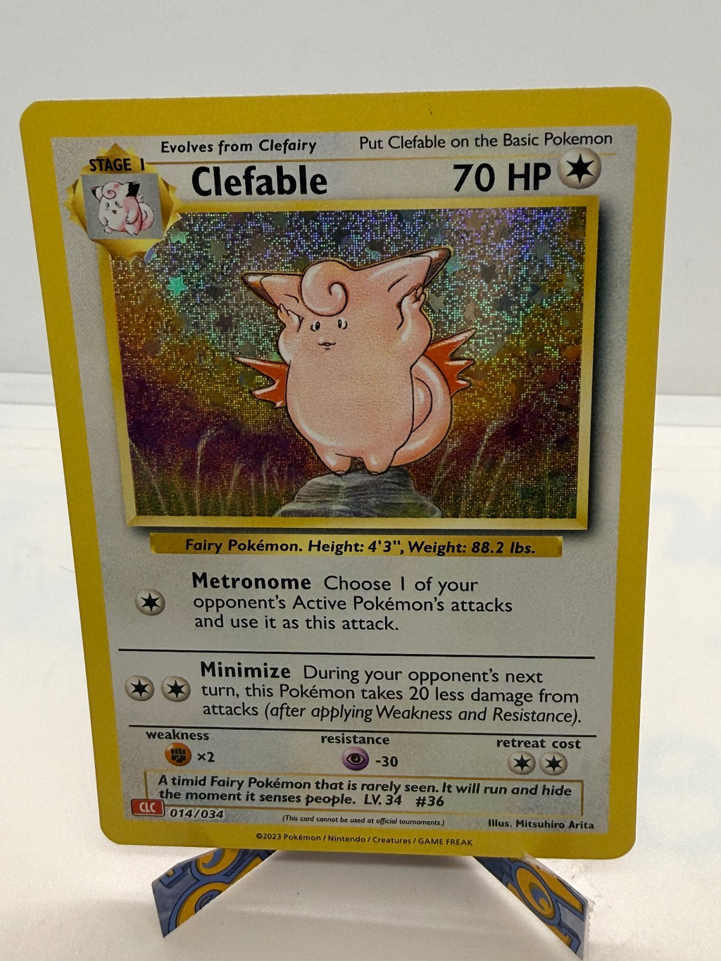 CLEFABLE 014/034 HOLO CLASSIC COLLECTION TRADING CARD GAME CLASSIC POKEMON NM